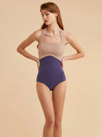 Hazel Blues® |  Contrast Halter Neck One-Piece Swimwear