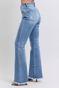 Hazel Blues® |  Judy Blue Raw Hem High Rise Bootcut Jeans