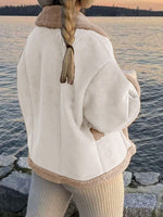 Hazel Blues® |  Fuzzy Collared Neck Long Sleeve Jacket