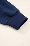 Hazel Blues® |  Evergreen Varsity Striped Detail Drop Shoulder Oversized Sweatshirt