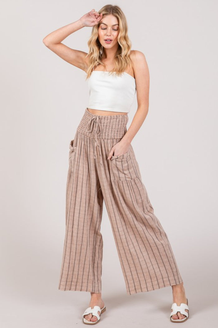 Hazel Blues® |  SAGE + FIG Cotton Gauze Wash Stripe Pants