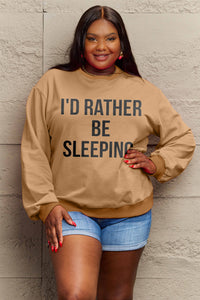 Hazel Blues® |  I'D RATHER BE SLEEPING Round Neck Sweatshirt