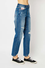 Hazel Blues® |  Judy Blue Distressed Slim Jeans