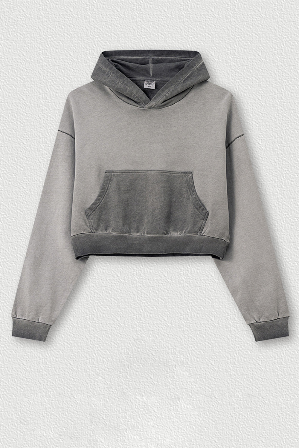 Hazel Blues® |  Basic Bae Kangaroo Pocket Long Sleeve Cropped Hoodie