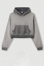 Hazel Blues® |  Basic Bae Kangaroo Pocket Long Sleeve Cropped Hoodie