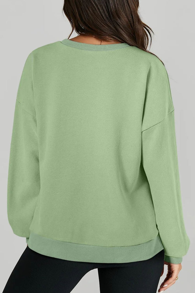 Hazel Blues® |  Round Neck Long Sleeve Sweatshirt