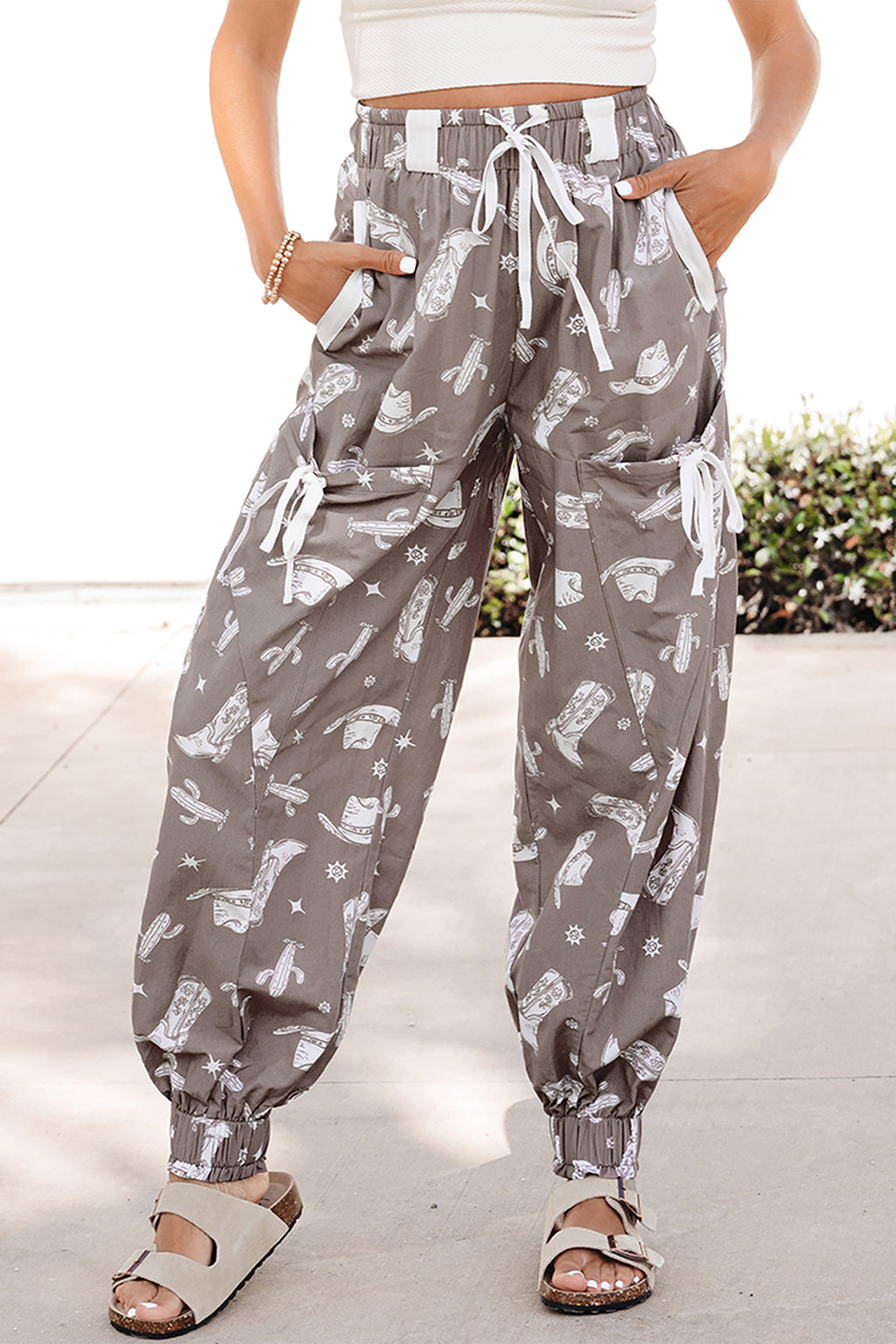 Hazel Blues® |  Rodeo Belle Pants | Western Drawstring Pants