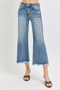 Hazel Blues® |  Risen High Rise Cropped Flare Jeans