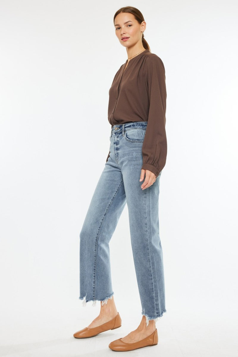 Hazel Blues® |  Kancan High Rise Slim Wide Leg Jeans