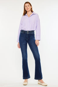 Hazel Blues® |  Kancan High Rise Double Waistband Flare Jeans