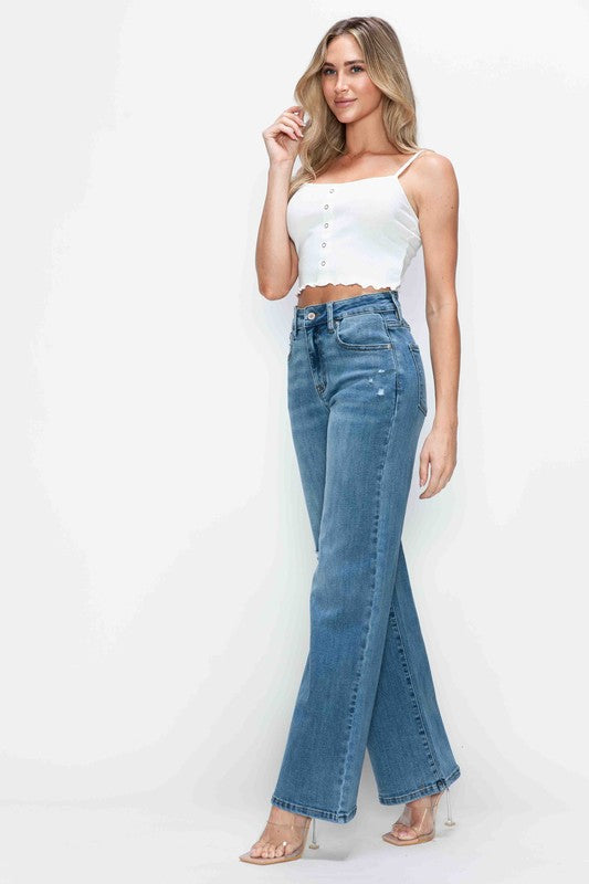 Hazel Blues® |  bytos High Rise Wide Leg Jeans with Pockets