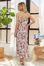 Hazel Blues® |  ADORA Watercolor V-Neck Midi Cami Dress