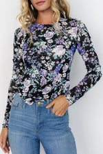 Hazel Blues® |  Floral Round Neck Long Sleeve T-Shirt