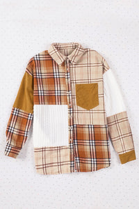 Hazel Blues® |  Plaid Button Up Long Sleeve Shacket