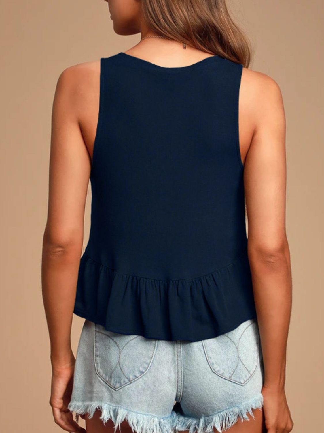 Hazel Blues® |  V-Neck Wide Strap Tank