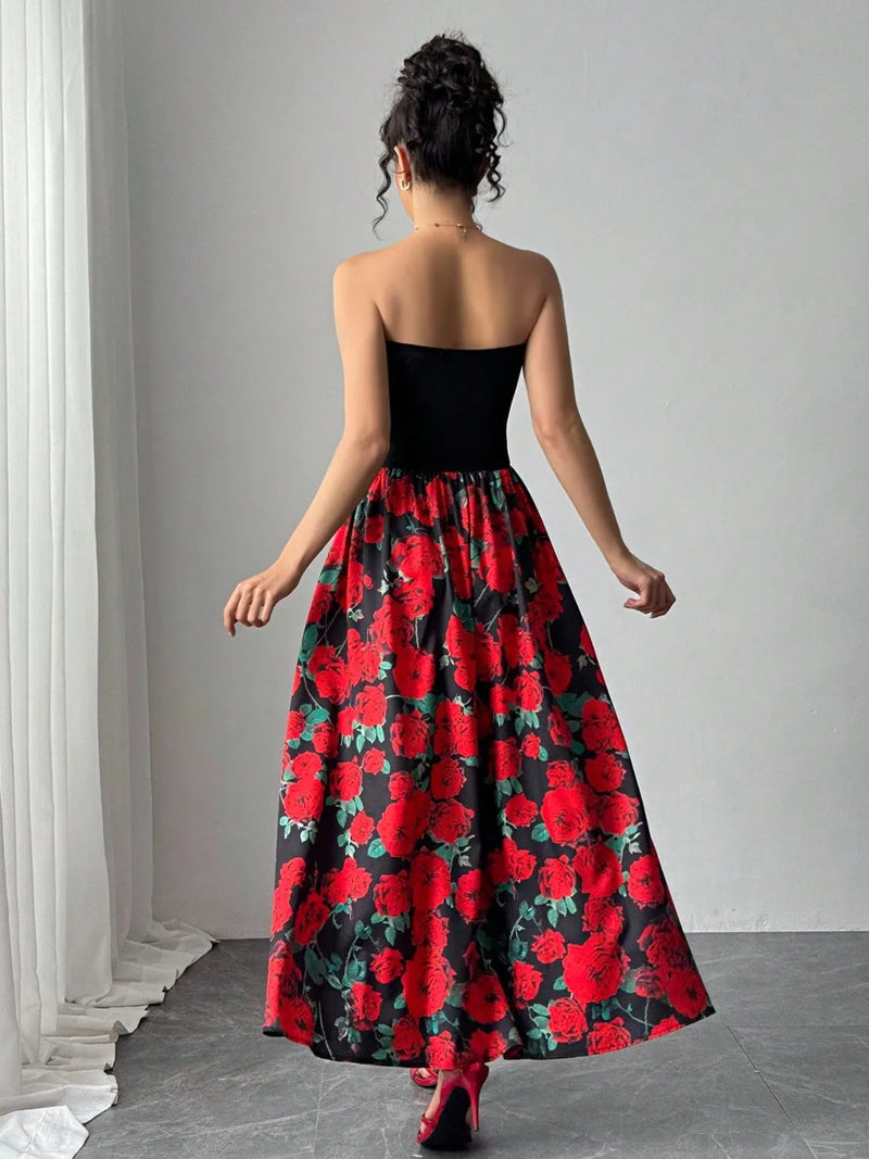 Hazel Blues | Floral Tube Maxi Dress Hazel Blues | Floral Tube Maxi Dress