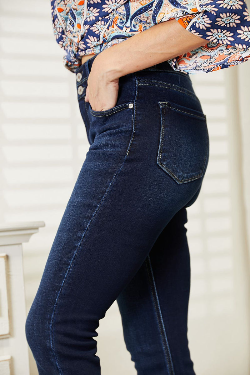 Hazel Blues® |  Kancan High Rise Wide Waistband Bootcut Jeans
