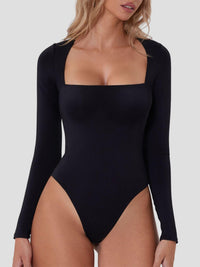 Hazel Blues® |  Square Neck Long Sleeve Bodysuit