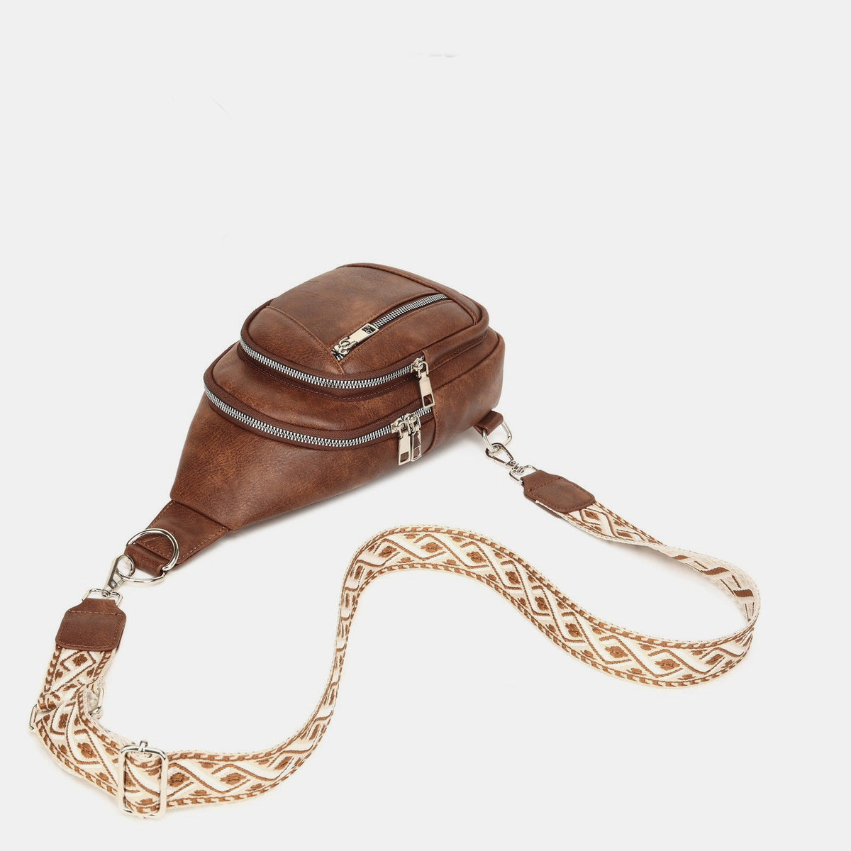 Hazel Blues® |  PU Leather Crossbody Bag with Two Detachable Strap