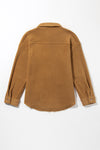Hazel Blues® |  Collared Neck Long Sleeve Fleece Shacket