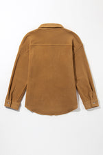 Hazel Blues® |  Collared Neck Long Sleeve Fleece Shacket