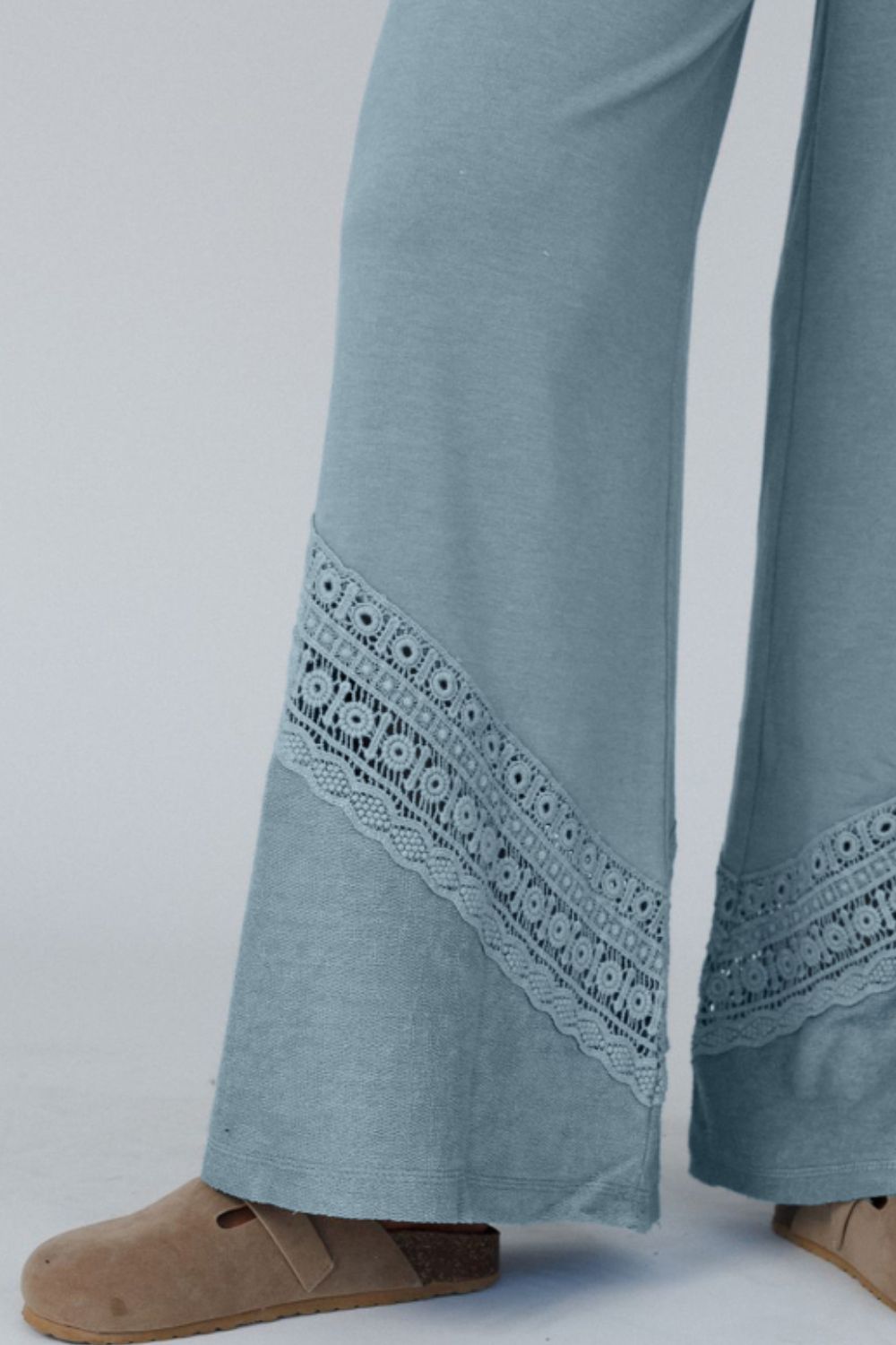 Hazel Blues® |  Lace Detail Wide Leg Pants