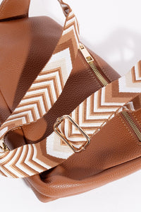 Hazel Blues® |  Fame PU Leather Chevron Strap Crossbody Bag