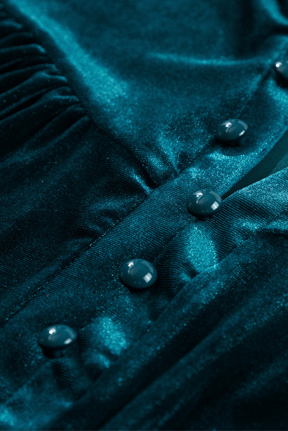 Hazel Blues® |  Notched Long Sleeve Velvet Top