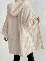 Hazel Blues® |  Open Front Long Sleeve Fuzzy Hooded Jacket