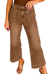 Hazel Blues® |  Breen Cropped High Rise Wide Leg Jeans