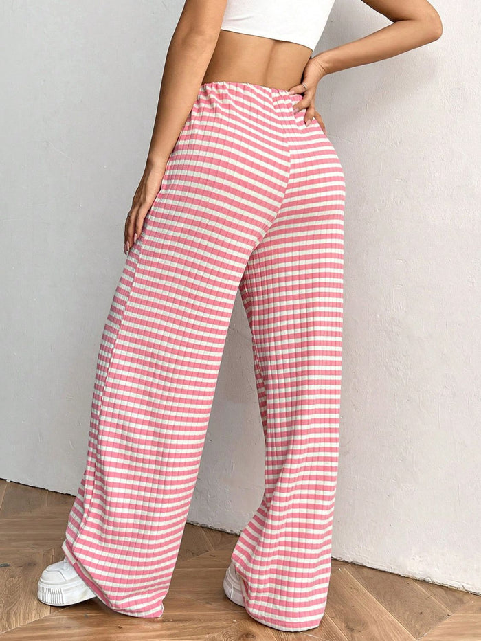 Hazel Blues® |  Tied Striped Wide Leg Pants