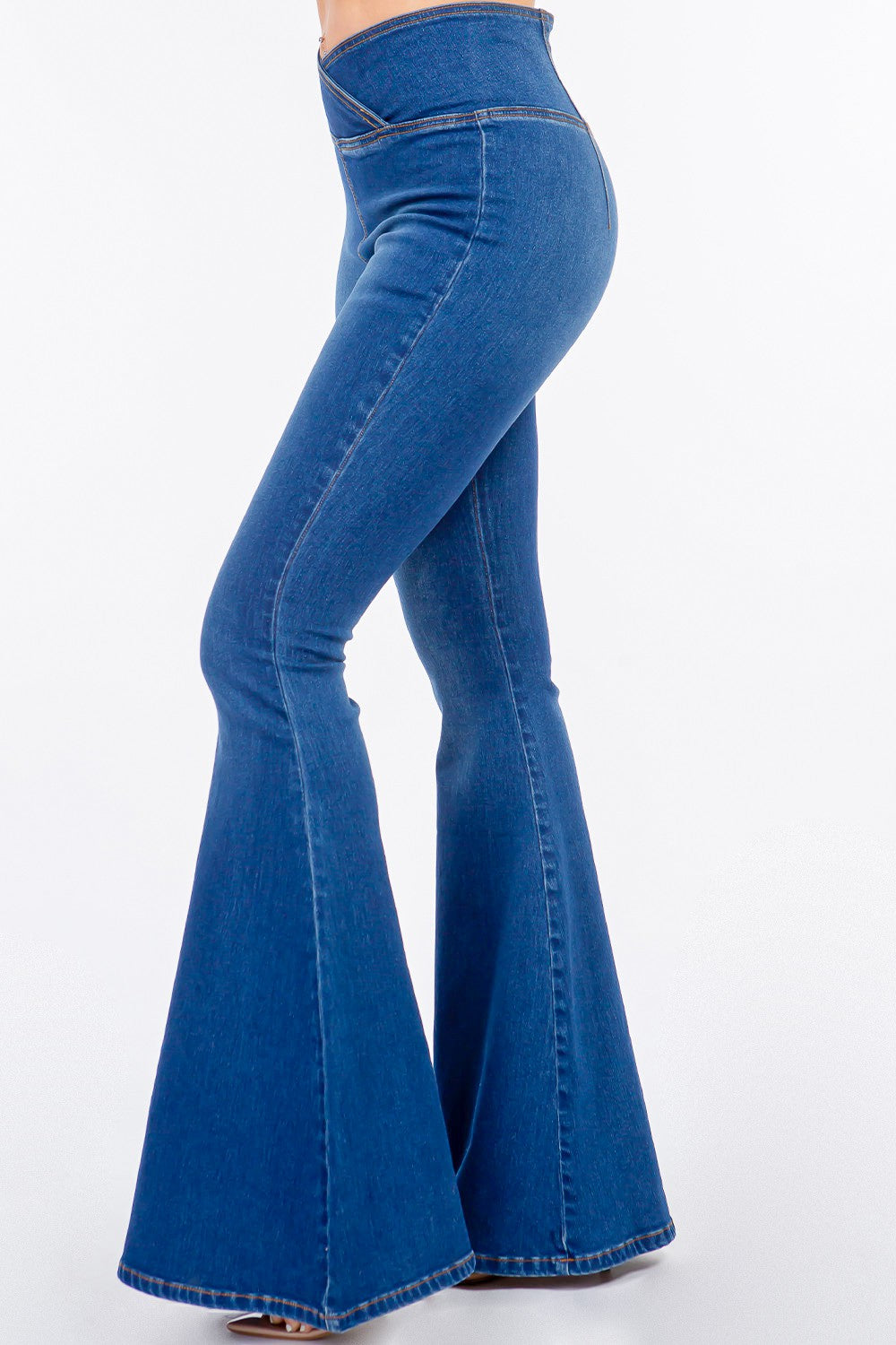 Hazel Blues® |  American Bazi High Waist Pull On Flare Jeans