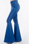 Hazel Blues® |  American Bazi High Waist Pull On Flare Jeans