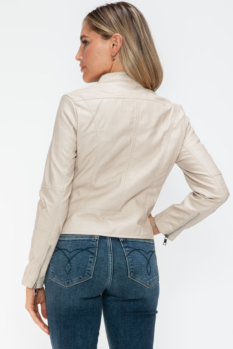 Hazel Blues® |  Snobbish PU Leather Zip Up Jacket with Pockets