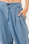 Hazel Blues® |  And The Why Elastic Back Pleated Baggy Jeans