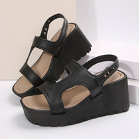 Hazel Blues® |  Open Toe Wedge Sandals