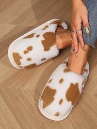 Hazel Blues® |  Animal Print Faux Fur Slippers