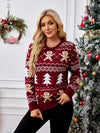 Hazel Blues® |  Gingerbread Round Neck Long Sleeve Sweater