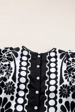 Hazel Blues® |  Printed Round Neck Half Sleeve Blouse