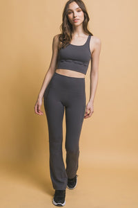 Hazel Blues® |  Love Tree High Waist Flare Leggings with Side Pockets