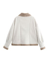 Hazel Blues® |  Fuzzy Collared Neck Long Sleeve Jacket