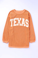 Hazel Blues® |  TEXAS Round Neck Long Sleeve Sweatshirt