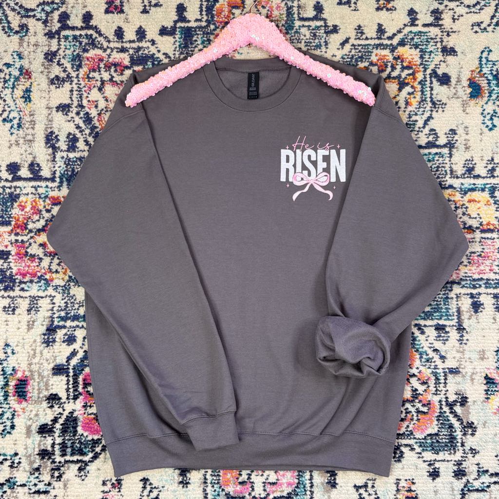 Hazel Blues® |  He is Risen Embroidered Sweatshirt