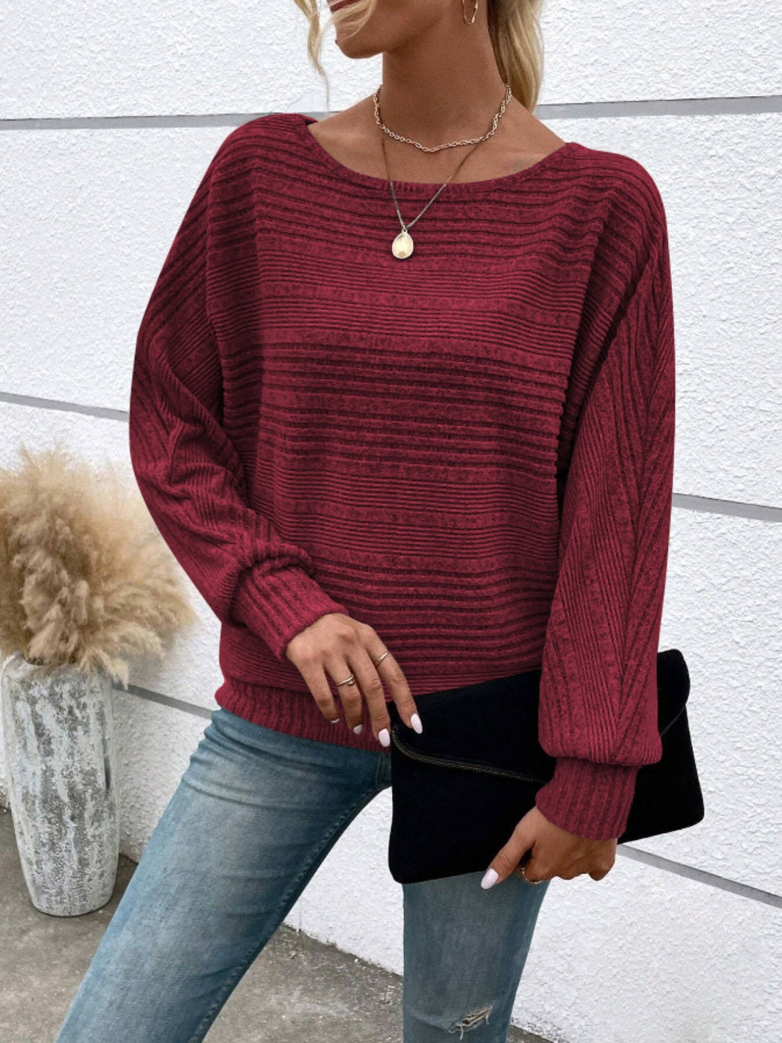 Hazel Blues® |  Round Neck Long Sleeve Top