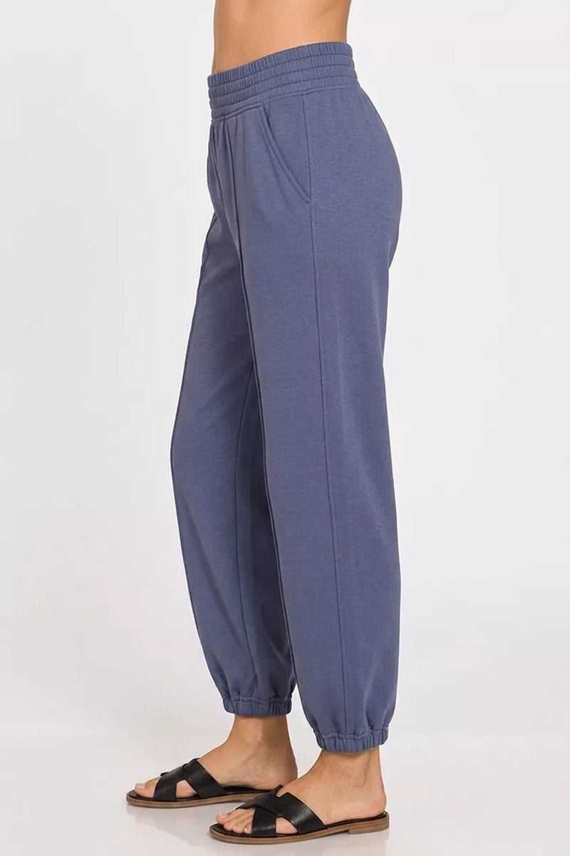 WEANERS Big ジレ IENA Hazel Blues® | Zenana Scuba Elastic Waist Joggers with pockets