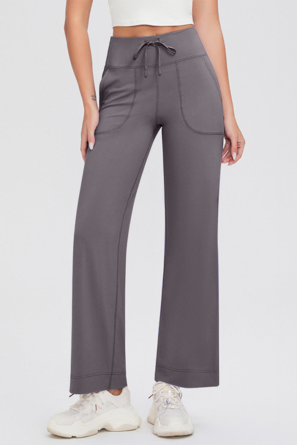 Hazel Blues® |  Basic Bae Drawstring High Waist Pants with Pockets