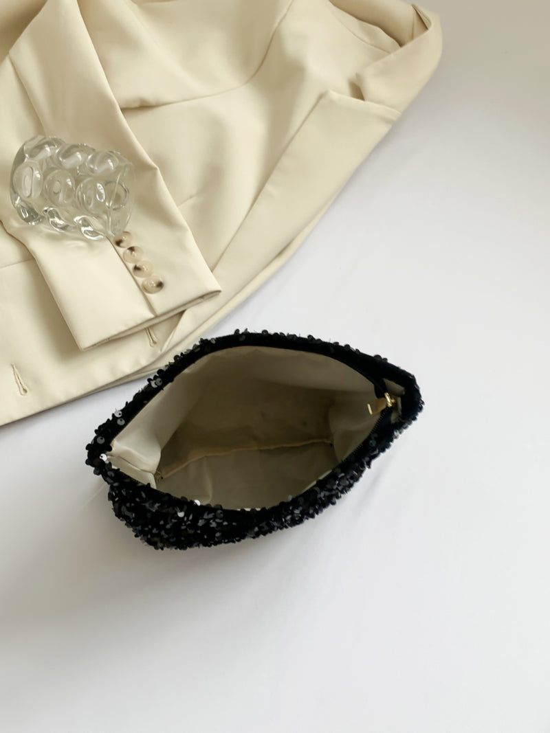 Hazel Blues® |  Sequin Clutch with Zipper