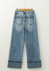 Hazel Blues® |  Washed Wide Leg Jeans with Pockets