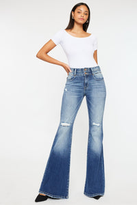 Hazel Blues® |  Kancan High Rise Wide Waistband Flare Jeans