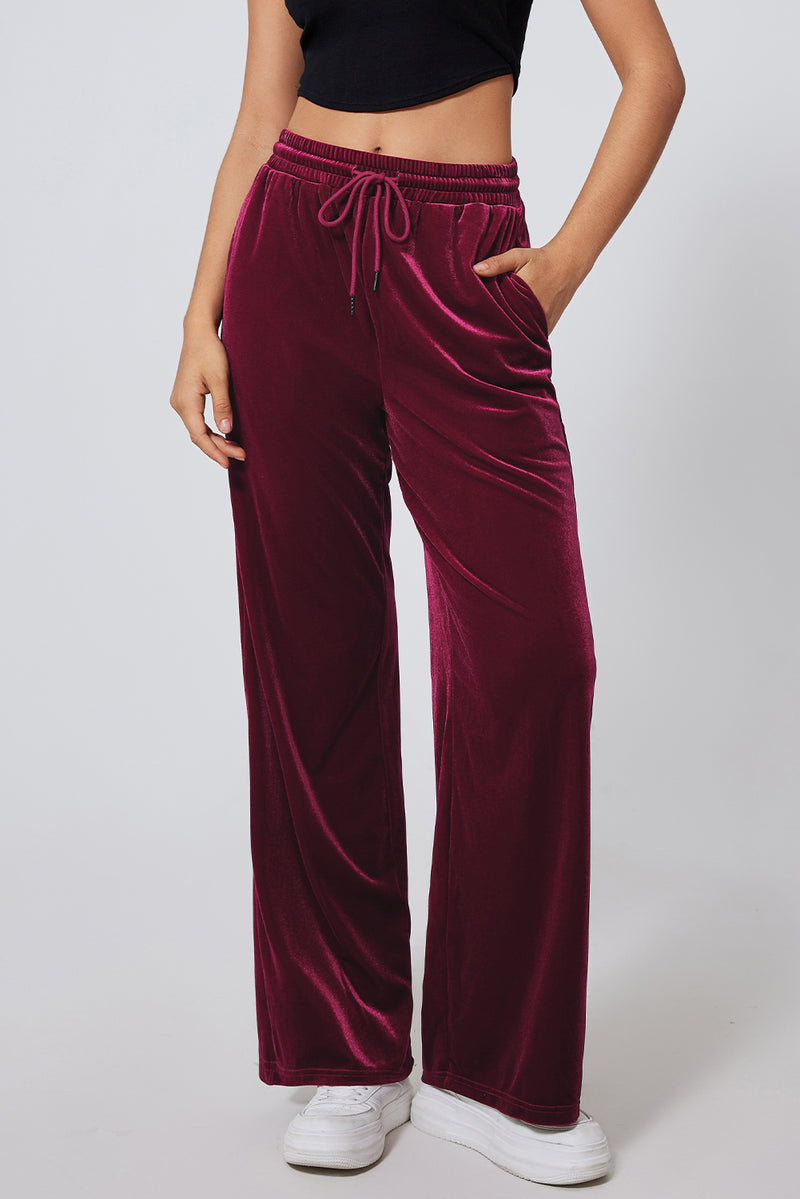 Hazel Blues® |  Evergreen Solid Drawstring Waist Wide Leg Pants